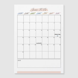 Juin 2025 Calendrier magnétique