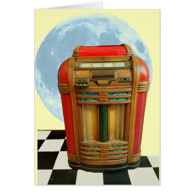 Juke-box classique antique avec la Pleine lune (Devant)