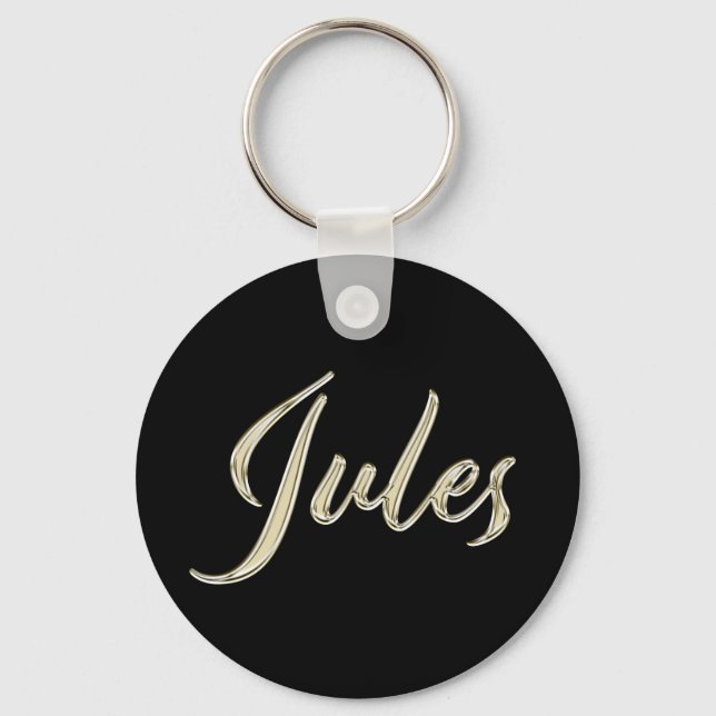 Jules Name whitegold Button Porte-clés (Recto)