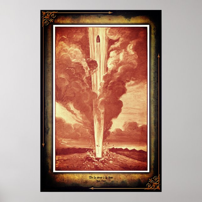 Jules Verne From the Earth to the Moon Poster 2 (Devant)