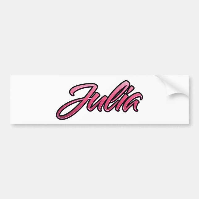 Julia faded pink Aufkleber Sticker (Devant)