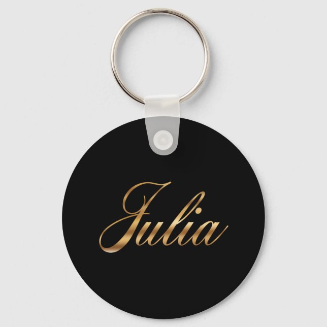 Julia gold Design Lettering Porte-clés (Recto)