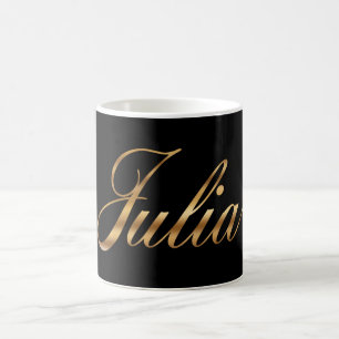 Julia gold Design Lettering Tasse Café