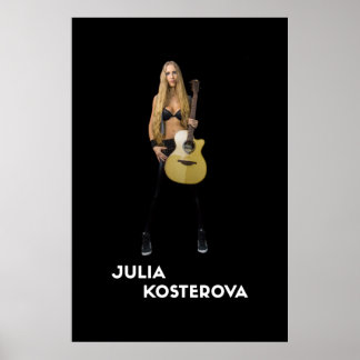 Julia Kosterova LAG Guitares Poster Nouveau