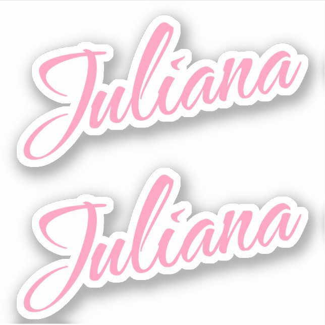 Juliana Nom décoratif en rose x2 Sticker (Devant)