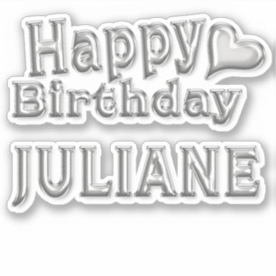 Juliane Joyeux Anniversaire autocollant Sticker
