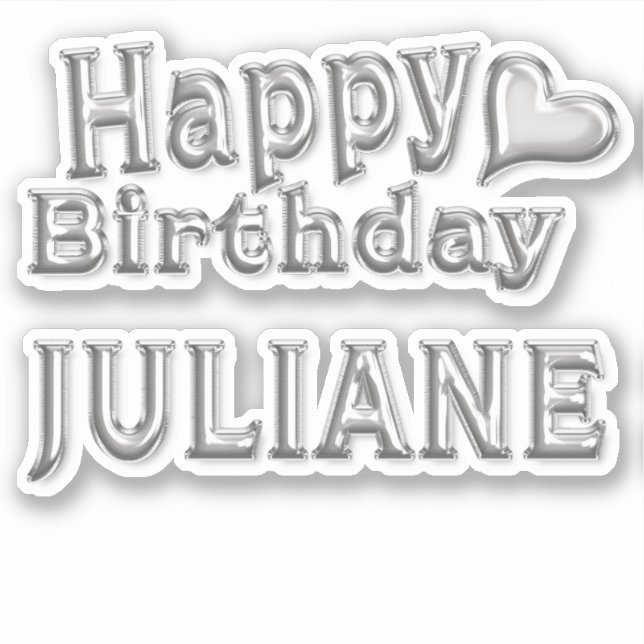 Juliane Joyeux Anniversaire autocollant Sticker (Devant)