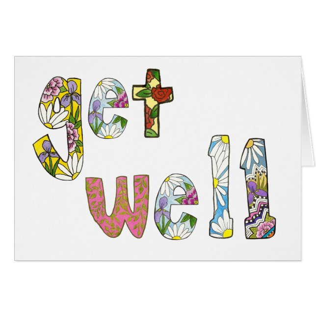 Julia's Garden Get Well Card (Devant horizontal)