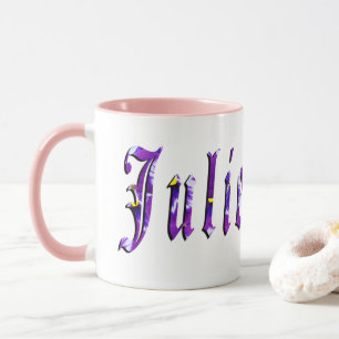 Julie, Nom, Logo, Mug Combo Rose