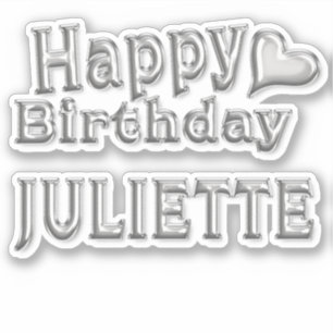 Juliette Happy Birthday Autocollants