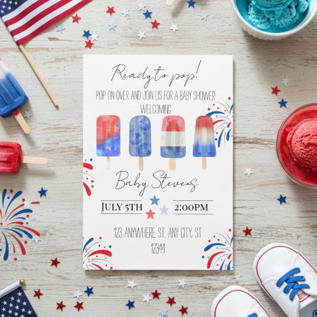 July baby shower invitation (Créateur téléchargé)