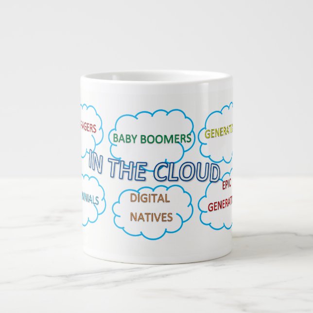 Jumbo Cloud générations Mug (Devant)