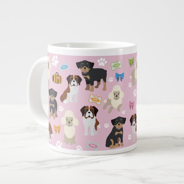 Jumbo de Mug Personnalisé - Chien Group 2 (Devant gauche)