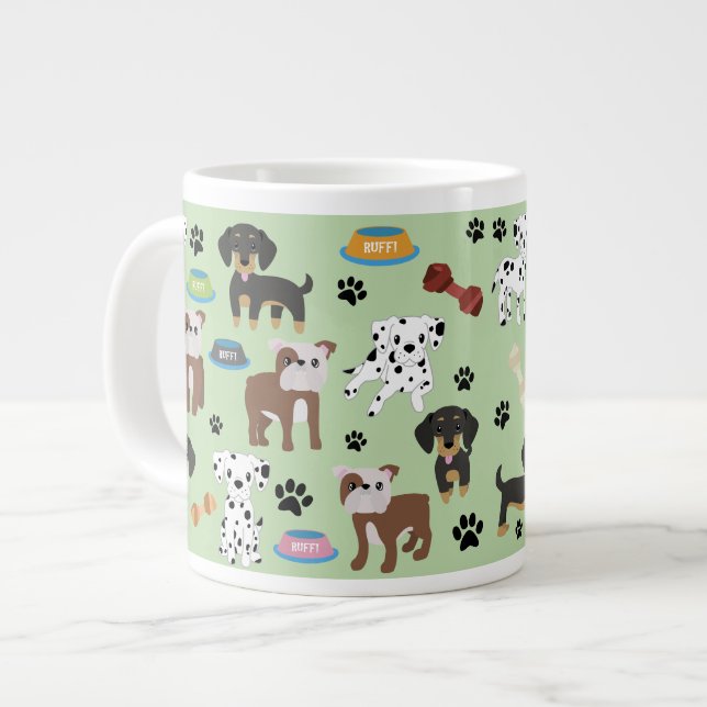 Jumbo de Mug Personnalisé - Chien Group 3 (Devant gauche)