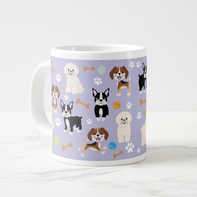 Jumbo de Mug Personnalisé - Chien Group 4 (Devant gauche)