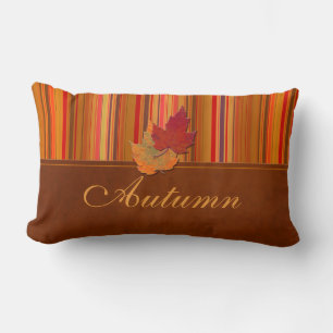 Jumbo Feuilles d'automne et Coussins de rayures