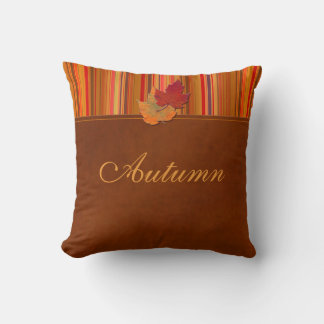 Jumbo Feuilles d'automne et Coussins de rayures