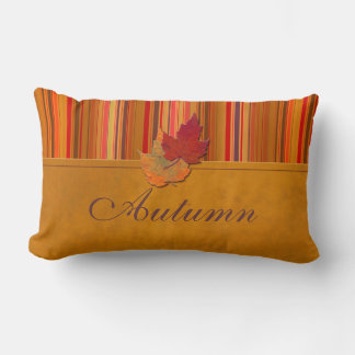 Jumbo Feuilles d'automne et Coussins de rayures