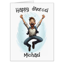 JUMBO GIANT IMMENSE Carte de divorce personnalisab