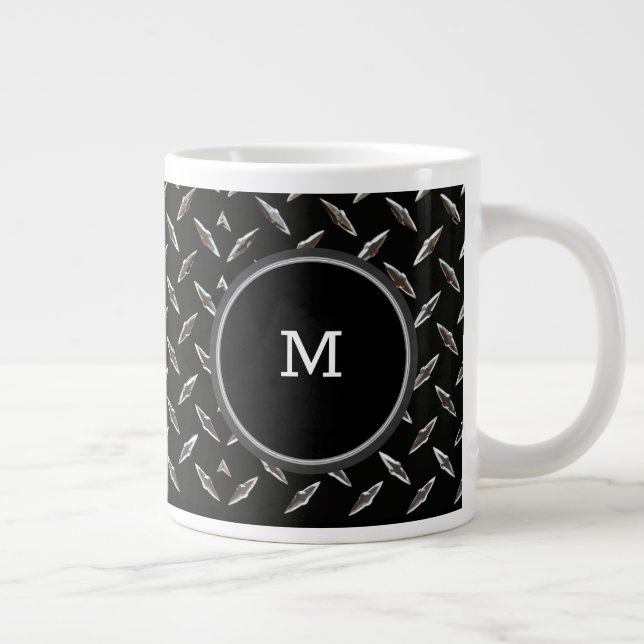 Jumbo Guys Cool Monogram Style Café Mugs (Droite)