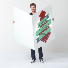 Jumbo Happy Fête des pères Card - Cravate géante