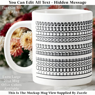Jumbo J'aime les grands mugs Message caché drôle p