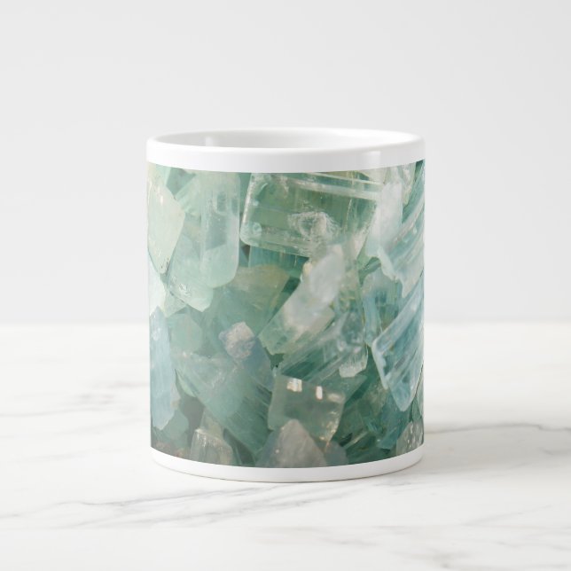 Jumbo Mug Aquamarine Bleu Beryl Crystal Gemstone (Devant)