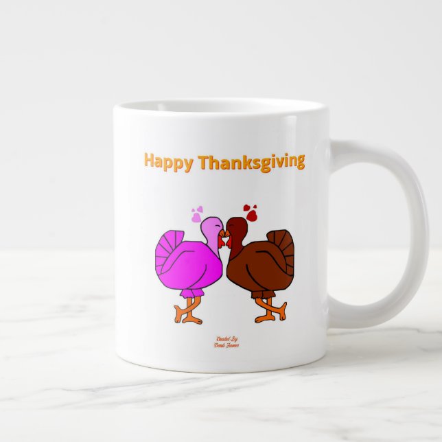 Jumbo Mug de la passion de Thanksgiving (Droite)