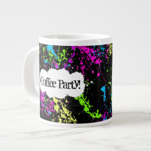Jumbo Mug de peinture de Neon Paint Fête de Café P