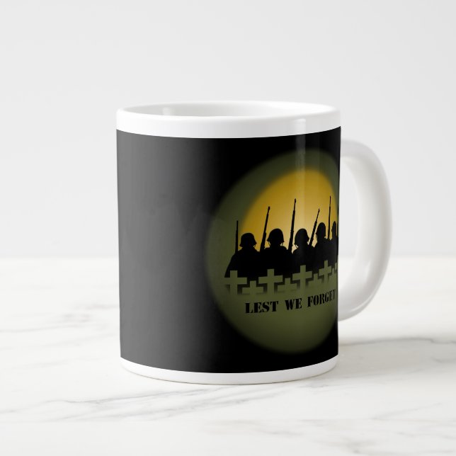 Jumbo Mug Militaire Hommage Mug Peur d'oublier les (Devant droit)