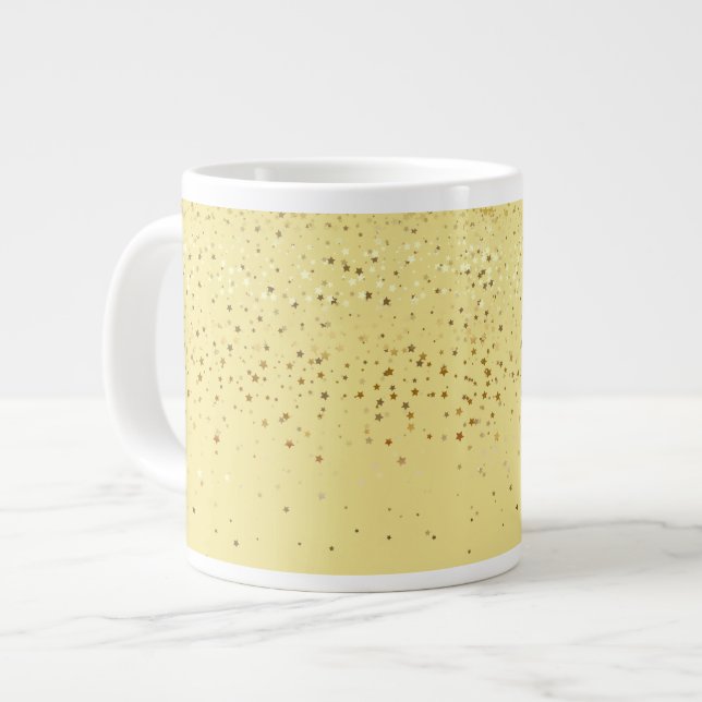 Jumbo Mug Petite Golden Stars-Jaune (Devant gauche)