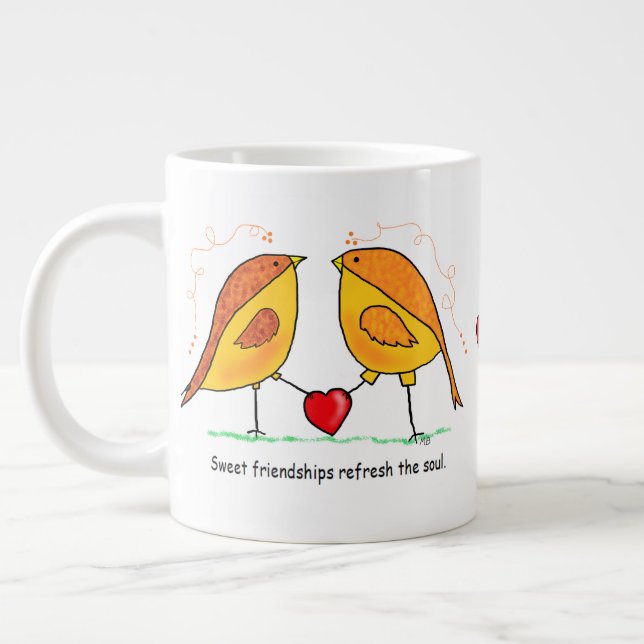 JUMBO Mug Sweet Friendship Birds (Gauche)