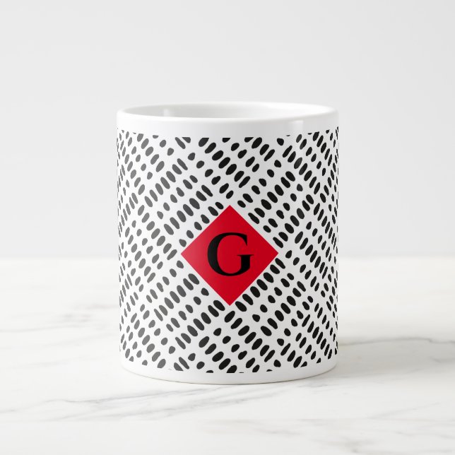 Jumbo Tissu de boue moderne dalmate 20oz Mug (Devant)