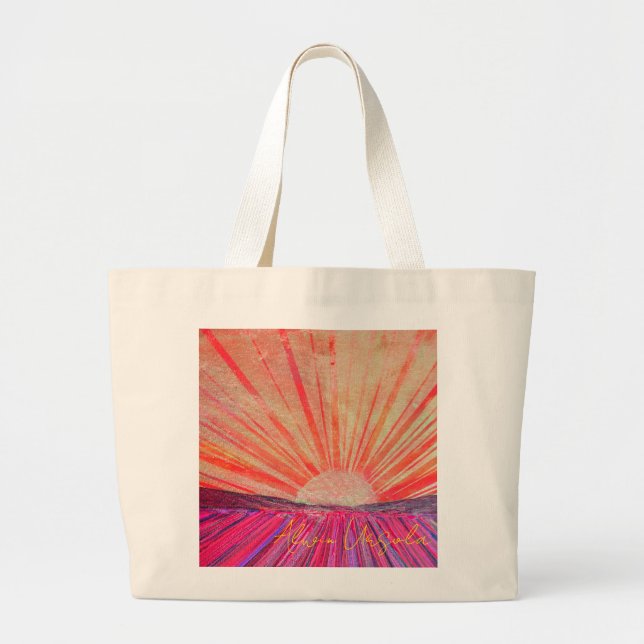 Jumbo Tote Bag with Artwork titled "Daybreak"  (Devant)