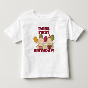 Jumeaux 1er anniversaire - T-shirts et cadeaux pou