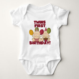 Jumeaux 1er anniversaire - T-shirts et cadeaux pou