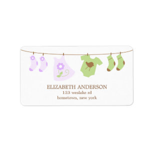 Jumeaux Baby shower Étiquettes