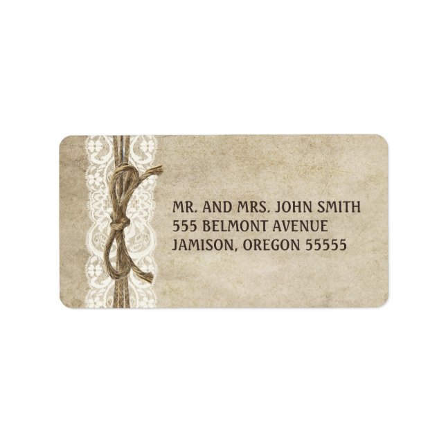 Jumelle Elegance vintage sur Étiquettes de adresse (Devant)