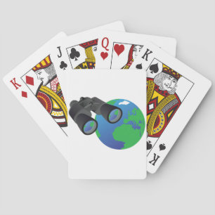 Jumelles et cartes à jouer Terre