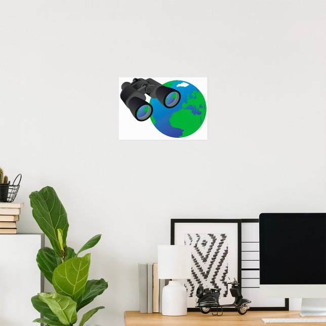 Jumelles Et Poster De La Terre (Créateur téléchargé)