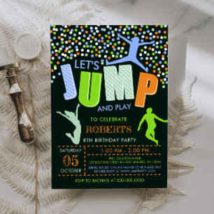Jump Anniversaire, Jump Trampoline Invitation