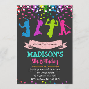 Jump anniversaire thème invitation