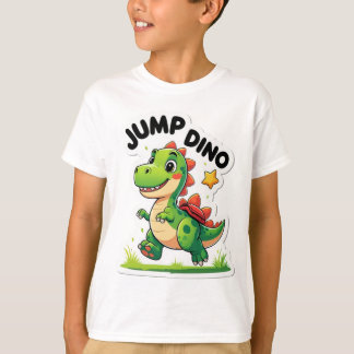 Jump Dino - Sticker de dessin en jeu T-Shirt