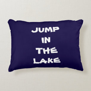 "JUMP IN LAKE" LAKE HOUSE DECOR COUSSIN