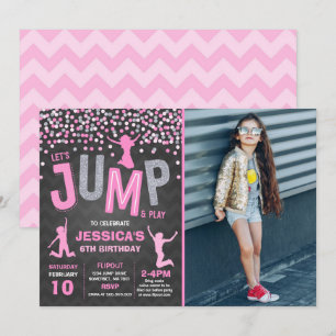 Jump Invitation Anniversaire Jump Trampoline Party