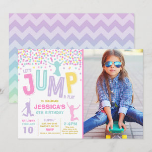 Jump Invitation Anniversaire Jump Trampoline Party
