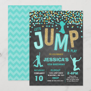 Jump Invitation Anniversaire Jump Trampoline Party