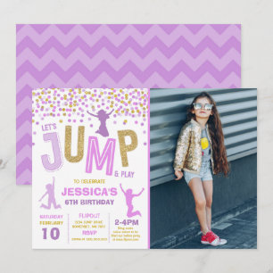 Jump Invitation Anniversaire Jump Trampoline Party
