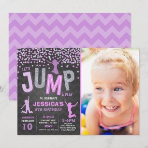 Jump Invitation Anniversaire Jump Trampoline Party