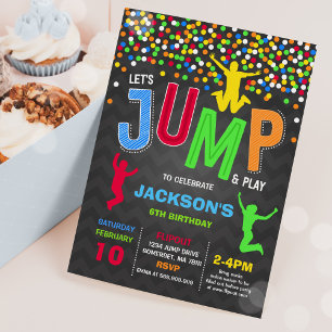 Jump Invitation Anniversaire Jump Trampoline Party